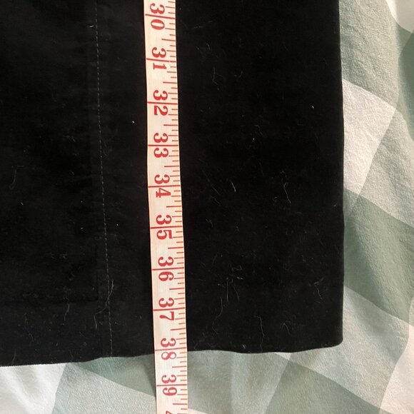 Y2K Esprit Shift Dress Womens Black Cotton Velvet Goth Vintage Neutral Fairy - Picture 11 of 11